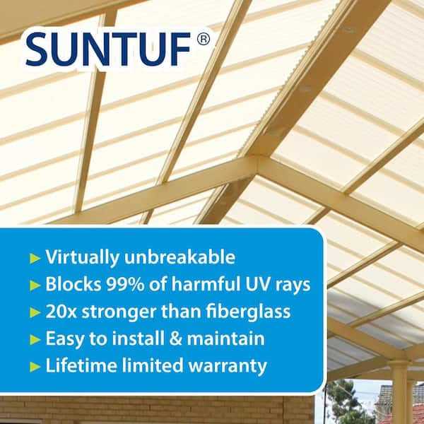Suntuf 26 in. x 6 ft Polycarbonate Roof Panel - Image 4