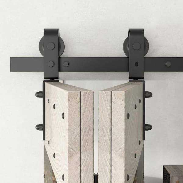 Coast Sequoia Embossing Bi-Fold Barn Door With Sliding Hardware Kit Coast Sequoia Finish - Image 4