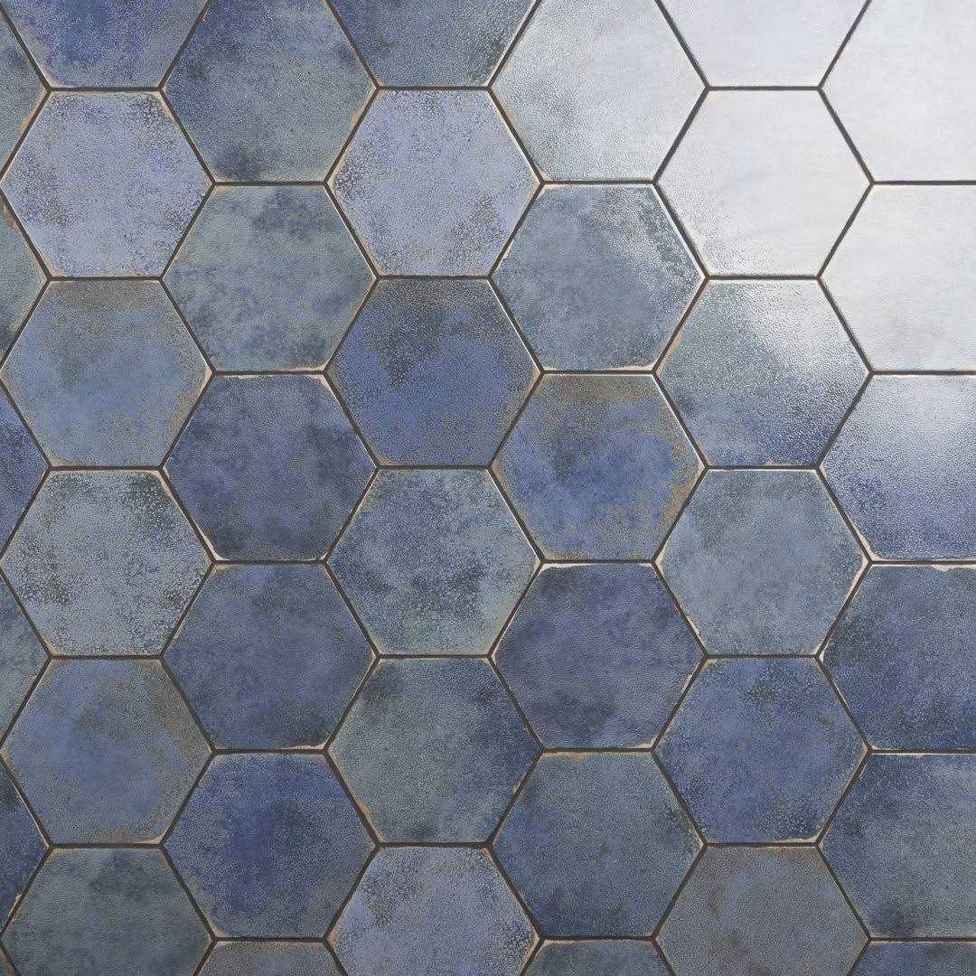 Mandalay Hex 9.13 in. x 10.51 in. Polished Concrete Look Porcelain Floor and Wall Tile Ivy Hill Tile - Image 3