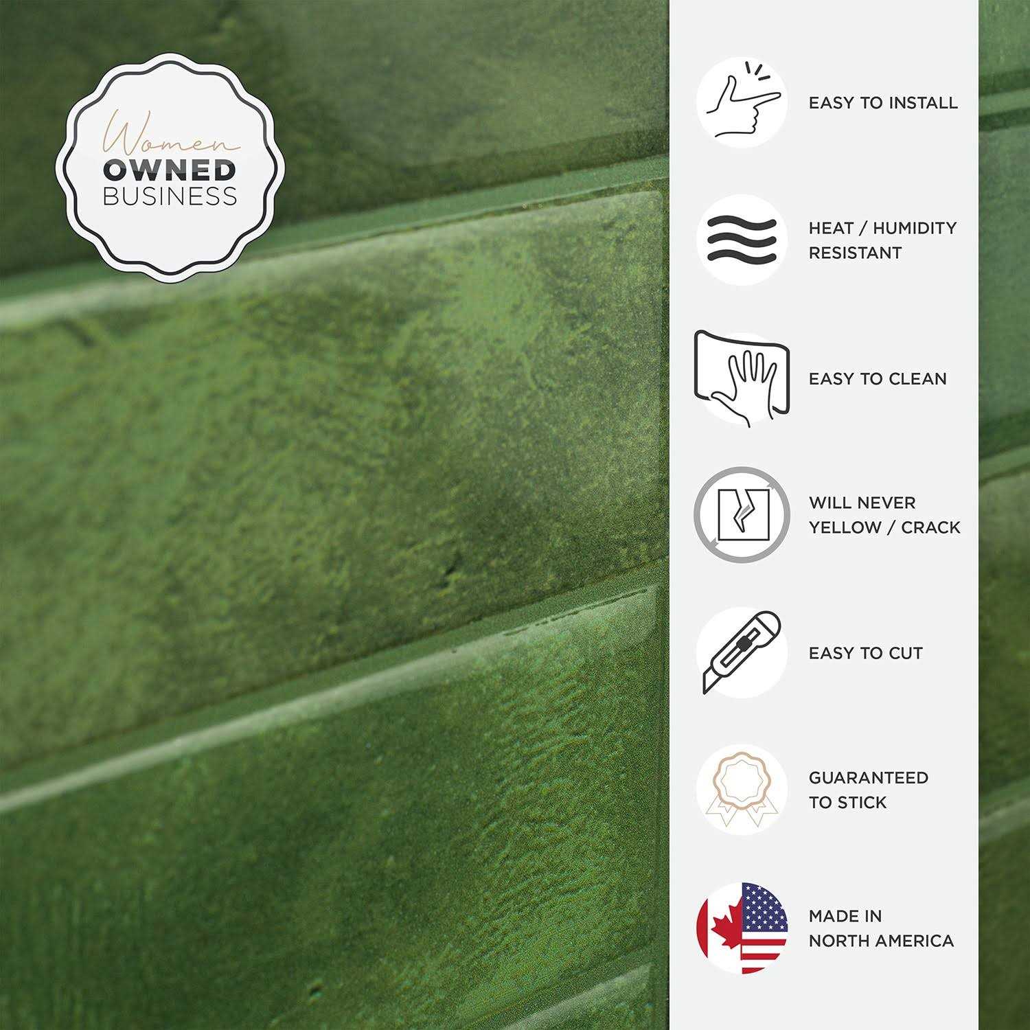 Smart Tiles Morocco Sefrou Green 11.43 in. x 9 in. Vinyl Peel and Stick Tile - Image 5