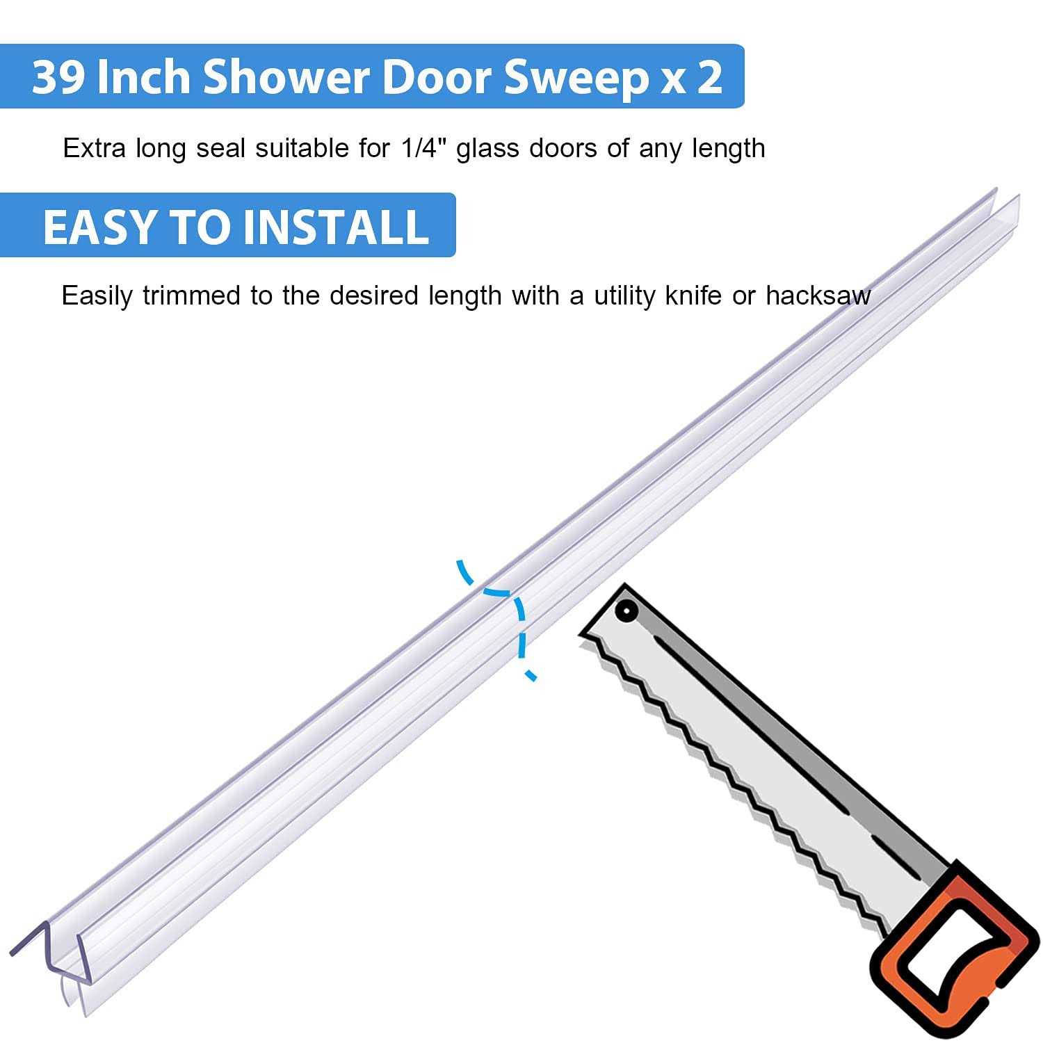 Butecare Frameless Shower Door Bottom Seal Stop Shower Leaks and Create a Water Barrier - Image 5