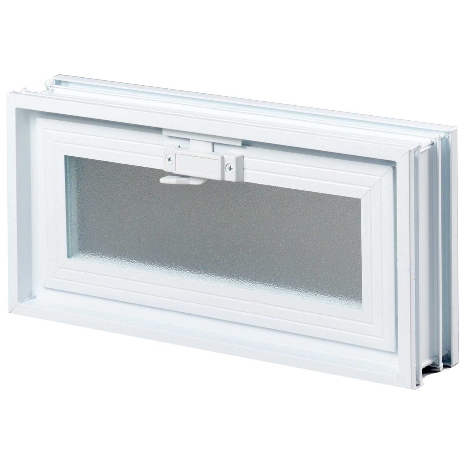 Clearly Secure 3.125 in. Frameless Wave Pattern Vented Glass Block Window - Image 3