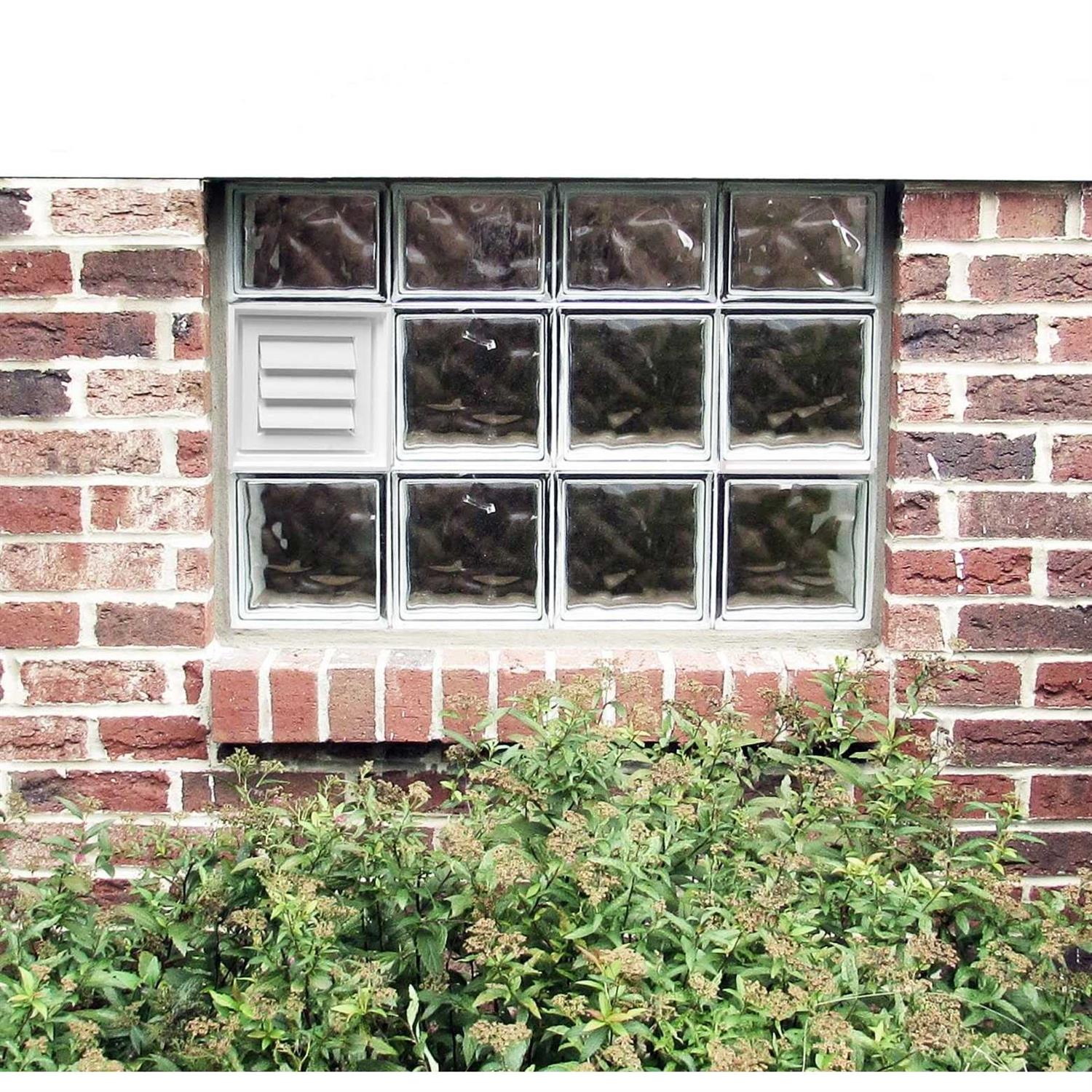 Clearly Secure 3.125 in. Frameless Wave Pattern Vented Glass Block Window - Image 3