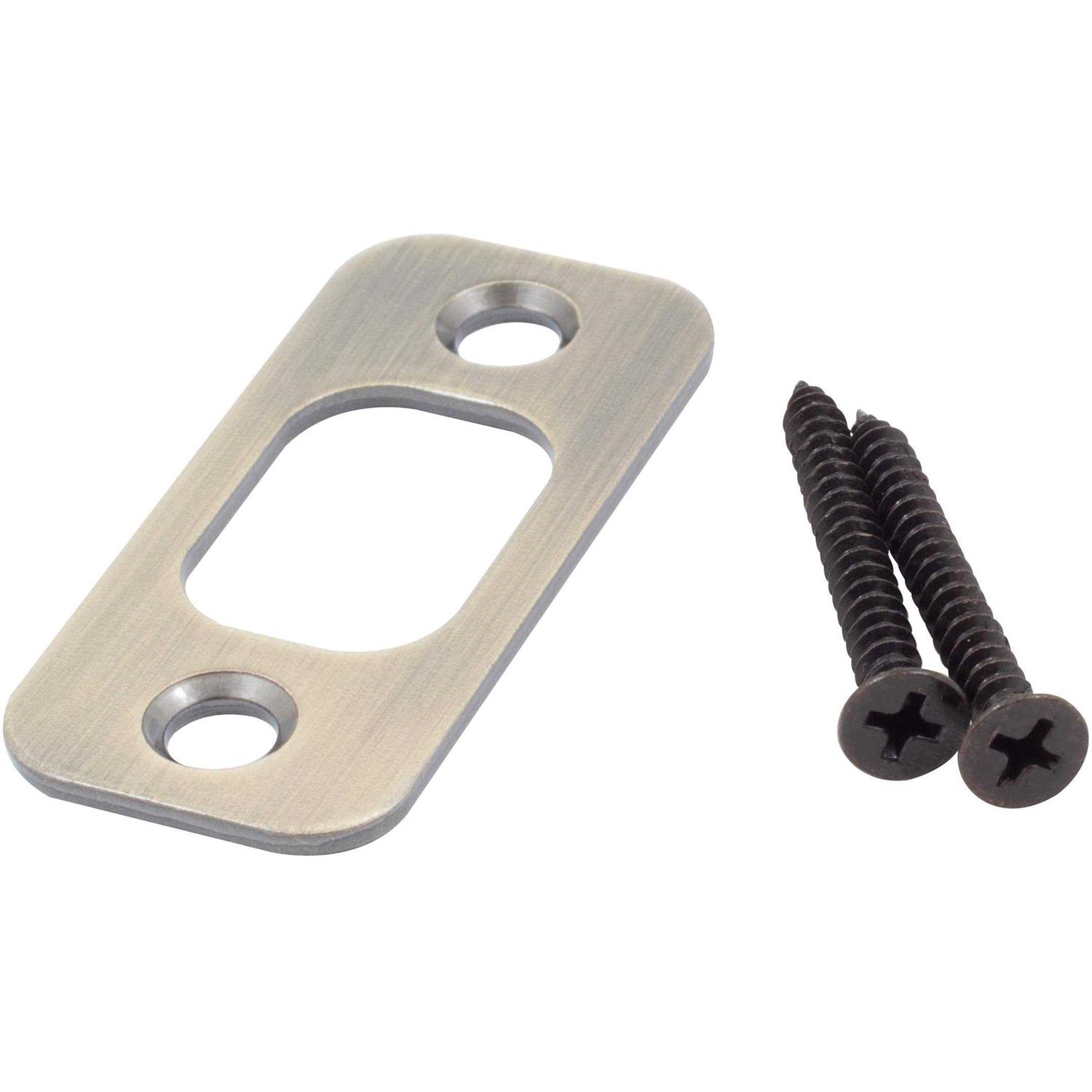 Stone Harbor Hardware Round Corner Deadbolt Strike Plate Center-to-Center - Image 4