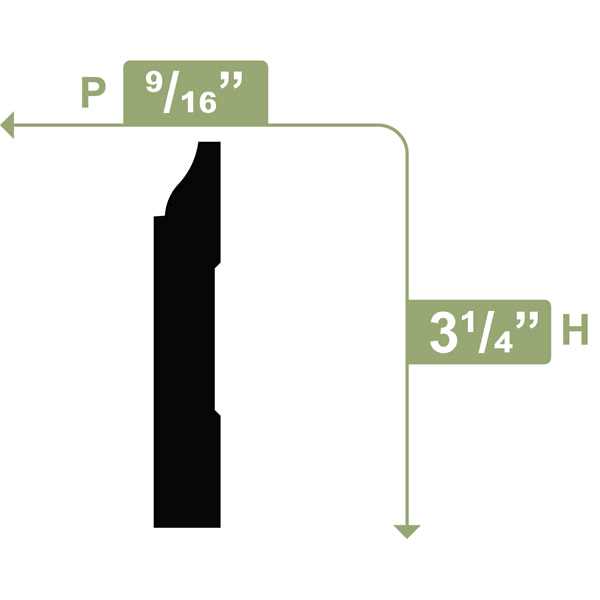 9/16-in x 3.25-in x 8-ft Pine Baseboard Moulding Wm623 - Image 3