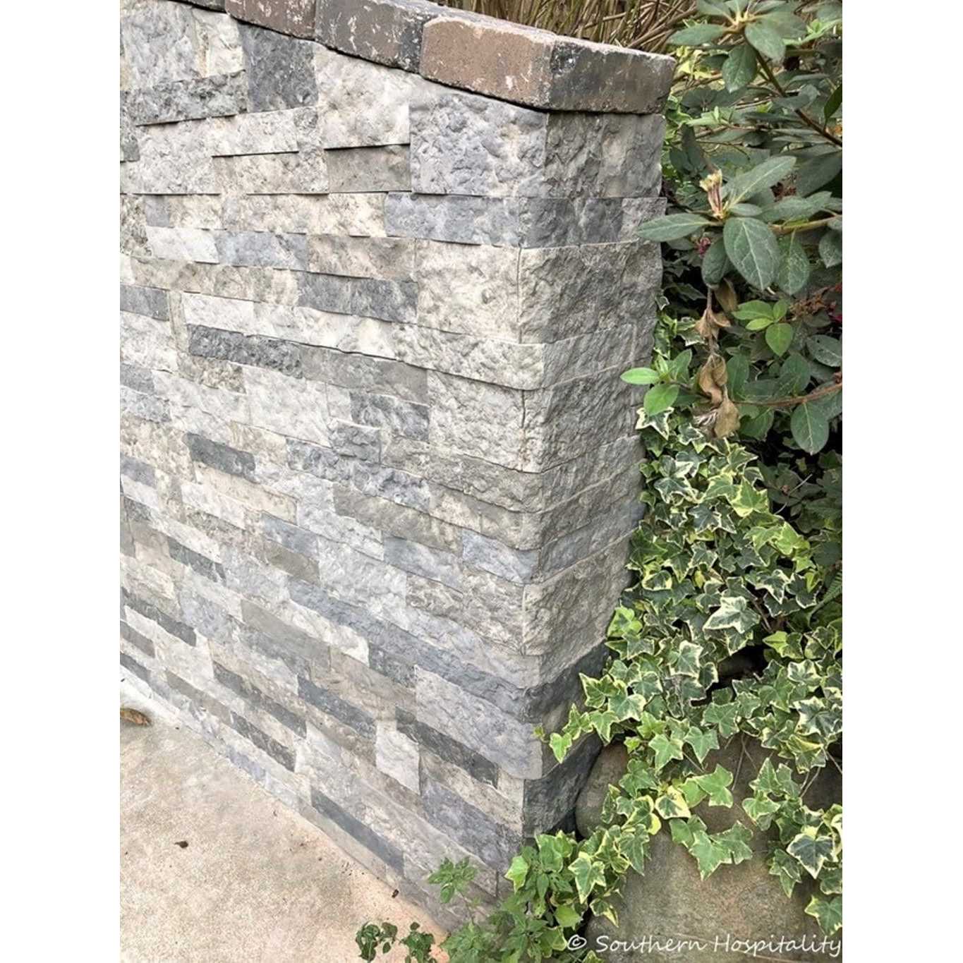 Airstone Autumn Mountain Brown 2 - 4 in. x 4 - 10 in. Cement Standard Corner/Finished End Wall Tiles (7.25 Sq. ft./Case) - Image 3