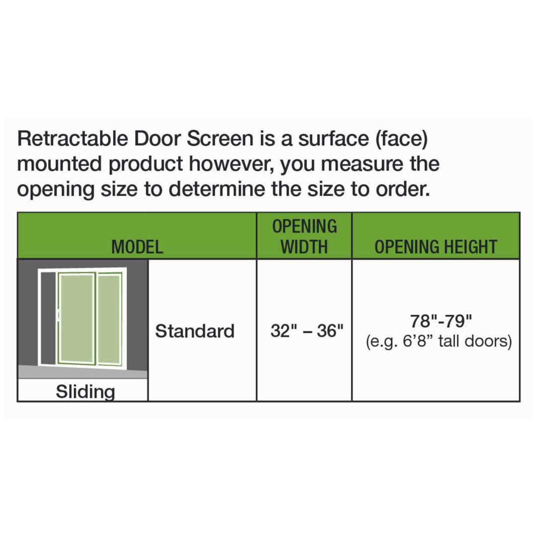 Larson 78 in. Brisa White Retractable Screen Door for Sliding Door - Image 3