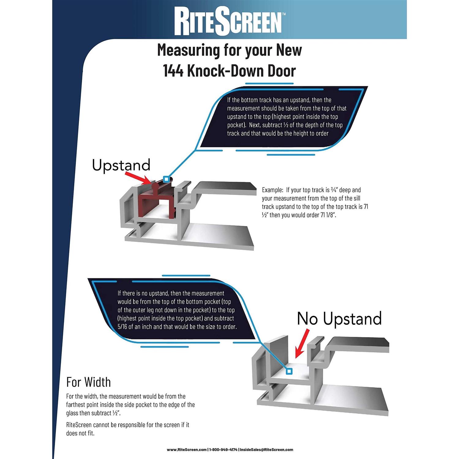 RITESCREEN Knock Down 80 in. White Aluminum Sliding Screen Door - Image 5