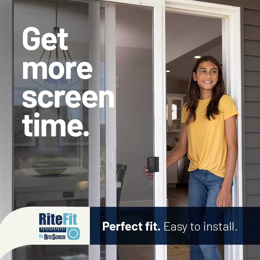 RITESCREEN Knock Down 80 in. White Aluminum Sliding Screen Door - Image 4