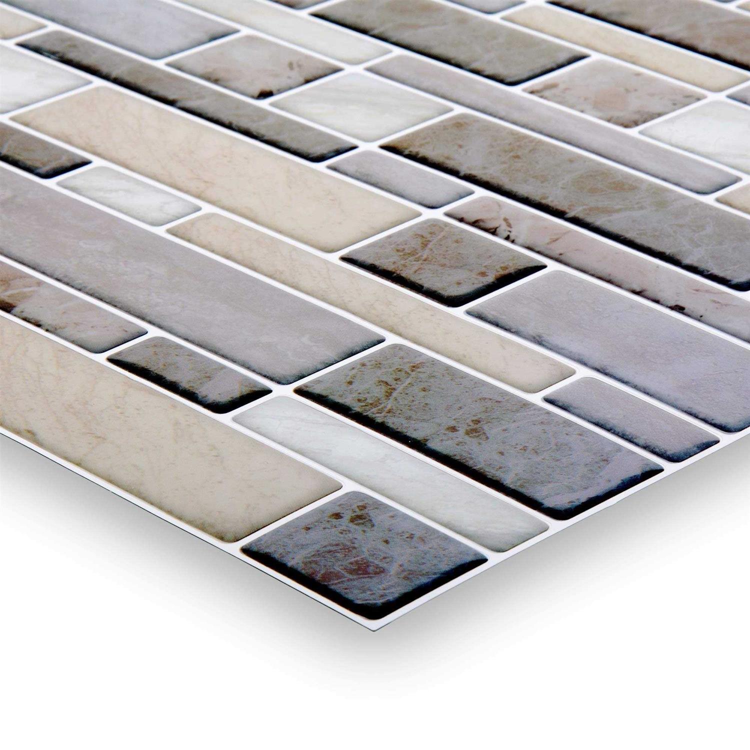 Truu Design Self-adhesive Peel and Stick Wall Tiles for Walls, Kitchen Backsplash, and Bathroom 10728DC-6 - Image 3