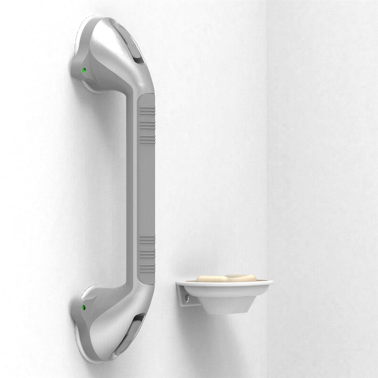 AquaChase 17“ Suction Shower Grab Bar with Indicators Tool-Free Installation - Image 3