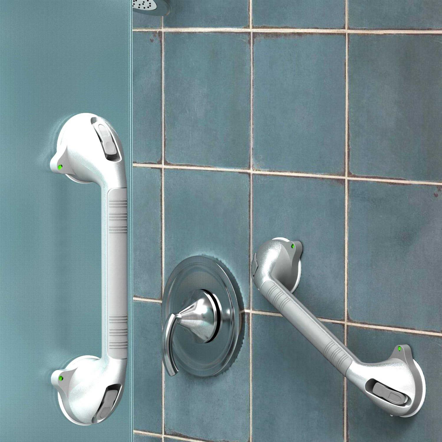 AquaChase 17“ Suction Shower Grab Bar with Indicators Tool-Free Installation - Image 4