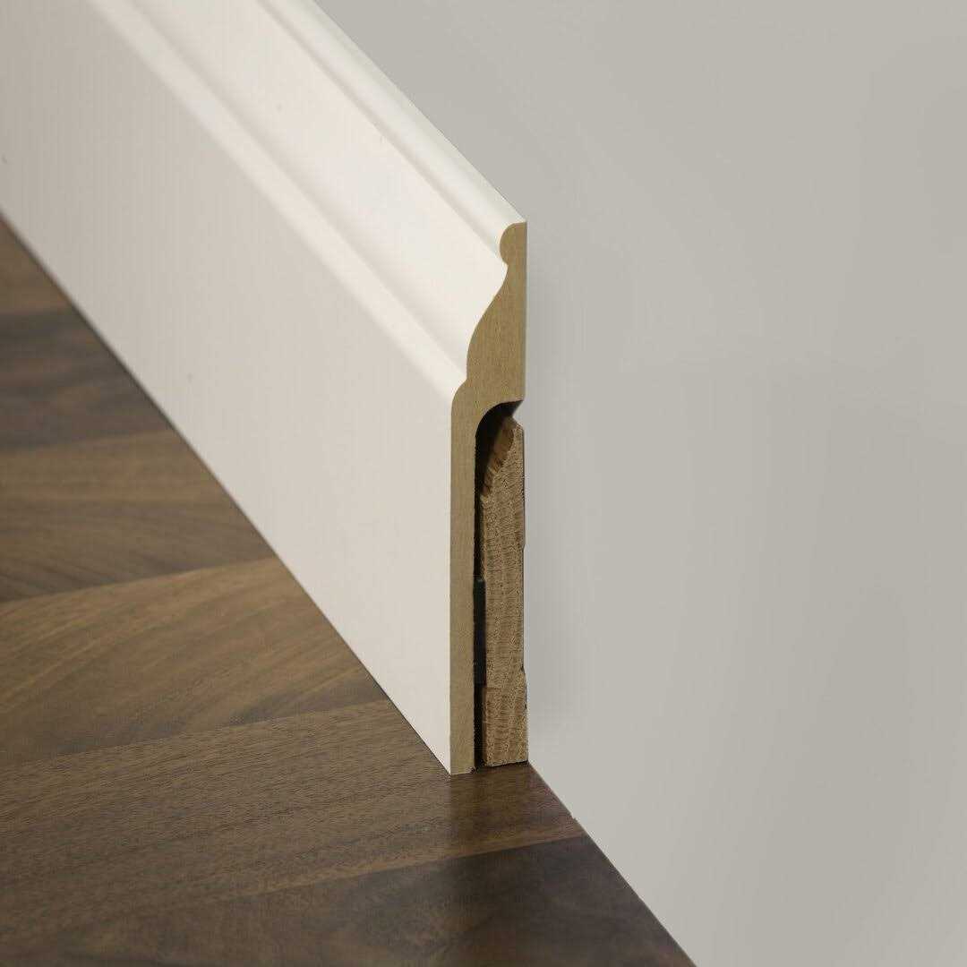 ORNAMENTAL CoverTrim 7/8 in. x 5-1/4 in. x 96 in. MDF Baseboard Molding - Image 3