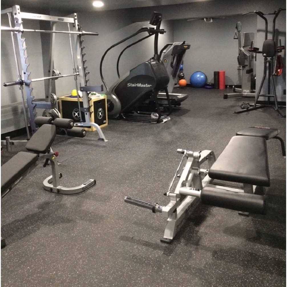 Courage GymFloor Rubber Gym Flooring Rolls Blue 48 in. x 180 in. x - Image 3