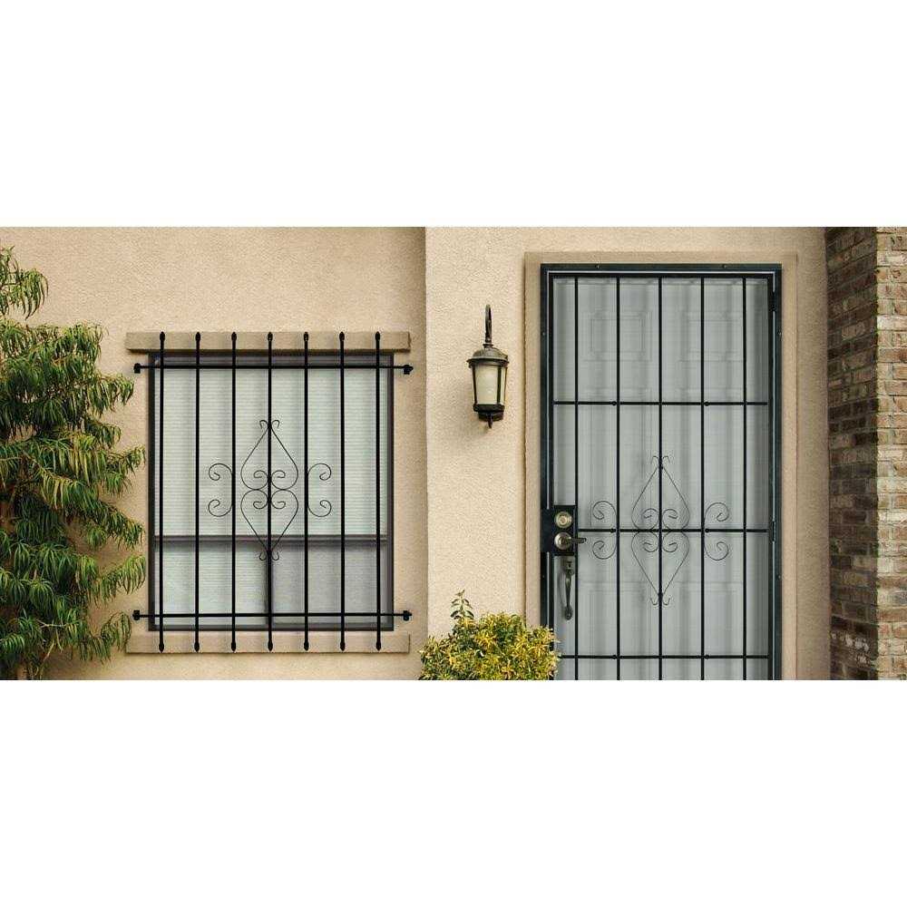 Titan 32 in. x 80 in. Su Casa Black Surface Mount Outswing Steel Security Door with Expanded Metal Screen - Image 3