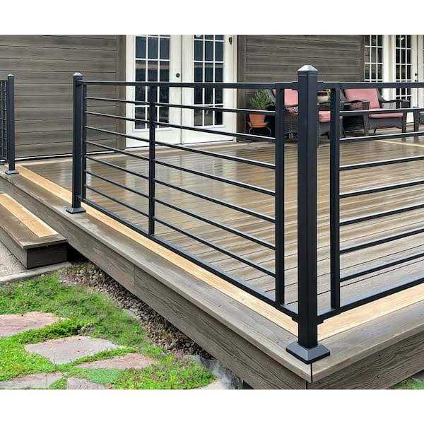 Fortress Fe26 Axis H x Black Steel Railing Stair Panel - Image 2