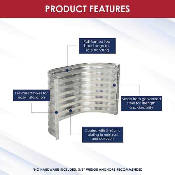 Shape Products 37 in. x 12 in. x Steel Straight Area Window Well 3718AW - Image 4