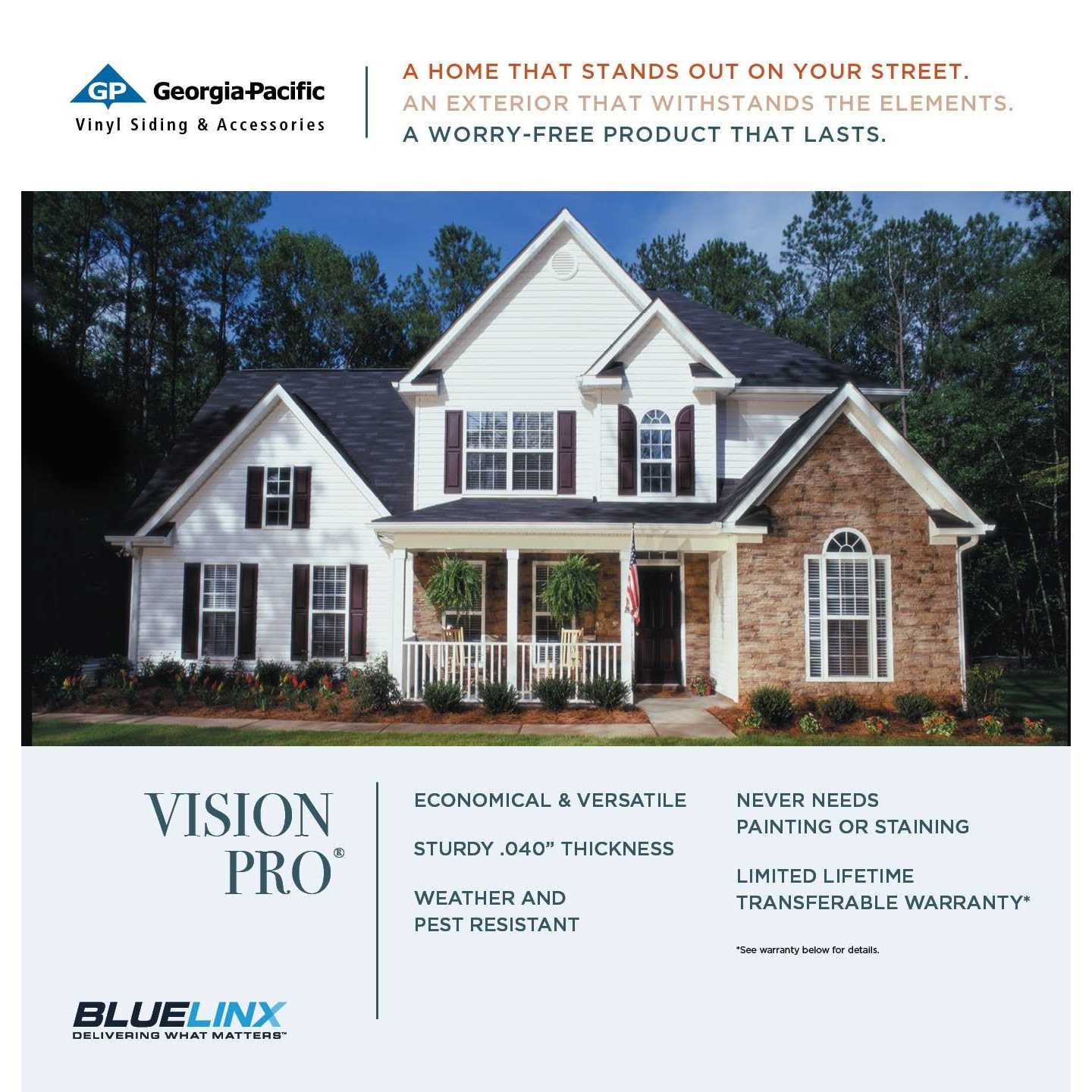 Pacific Vision Pro D4 .040 Vinyl Siding 531648 Hardware&Tools