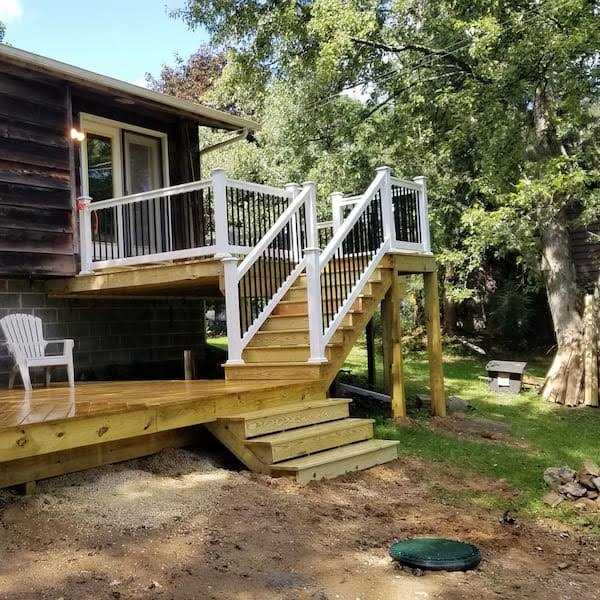 Weatherables Naples 3 ft. H x 8 ft. W White Vinyl Stair Railing Kit - Image 4