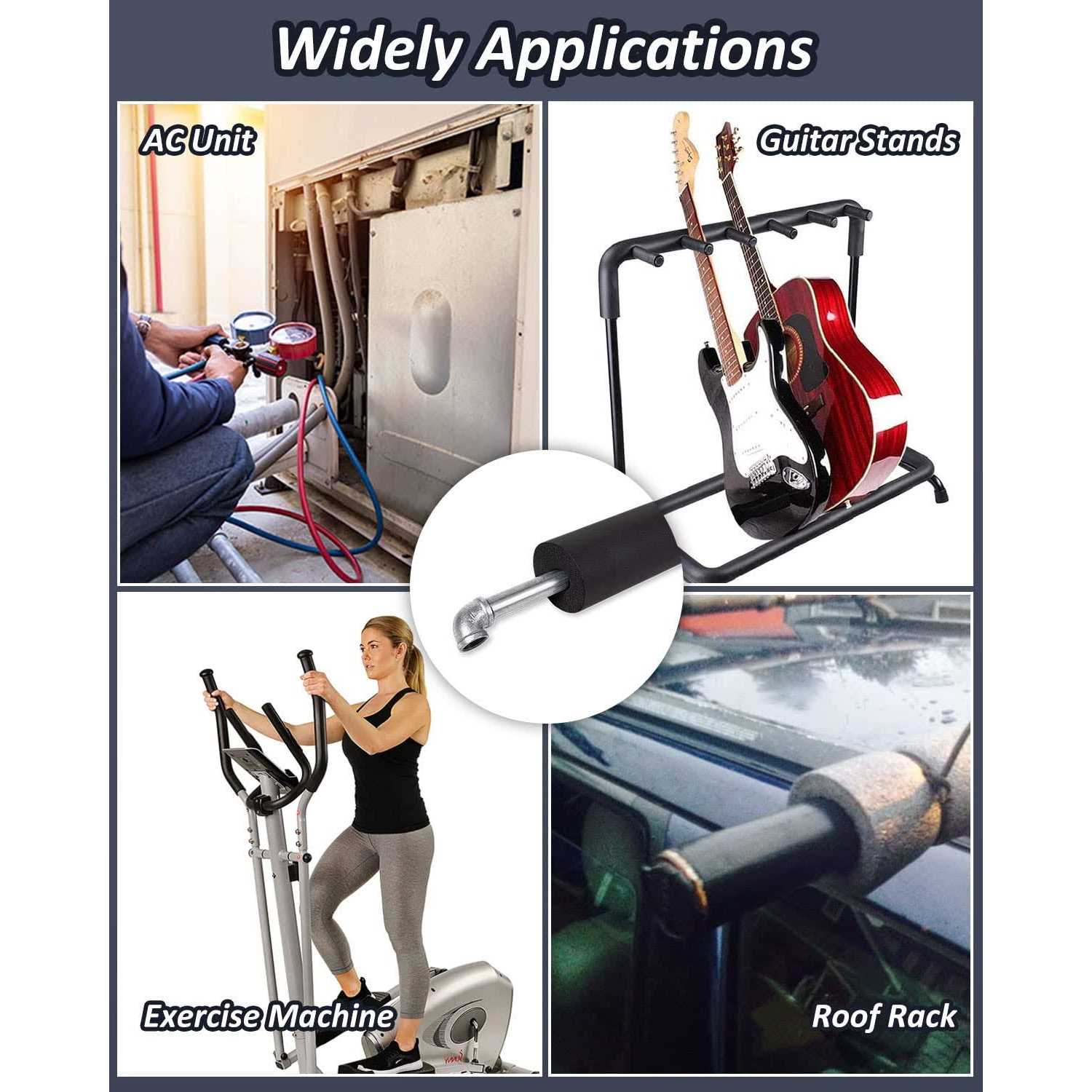 ALLWIN Pipe Insulation Foam Tube Foam Tubing for AC Unit, Guitar Stands, Exercise Machine Handle and Roof Rack - Image 3