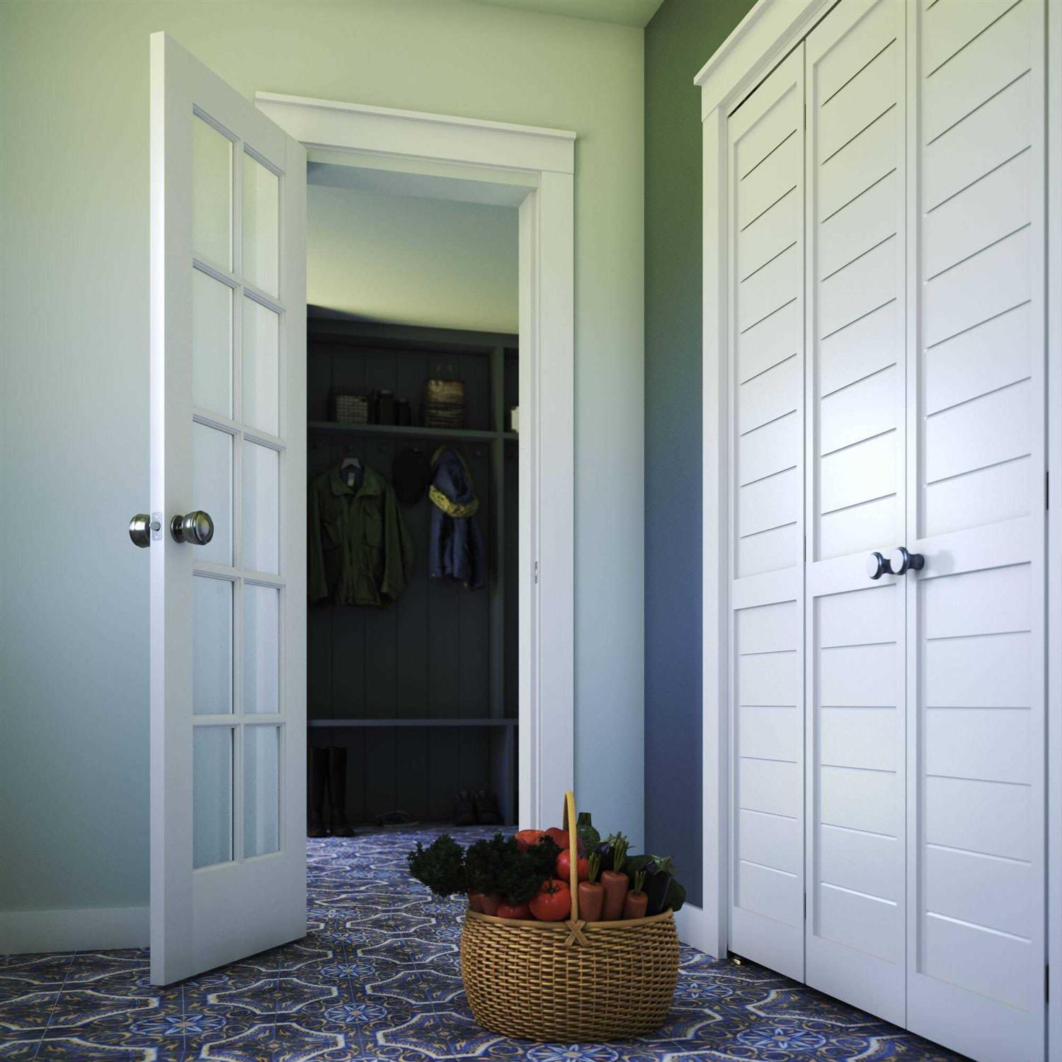 EightDoors 80 x 24 10-Lite French Clear Glass White Prefinished Solid Wood Core Door - Image 2