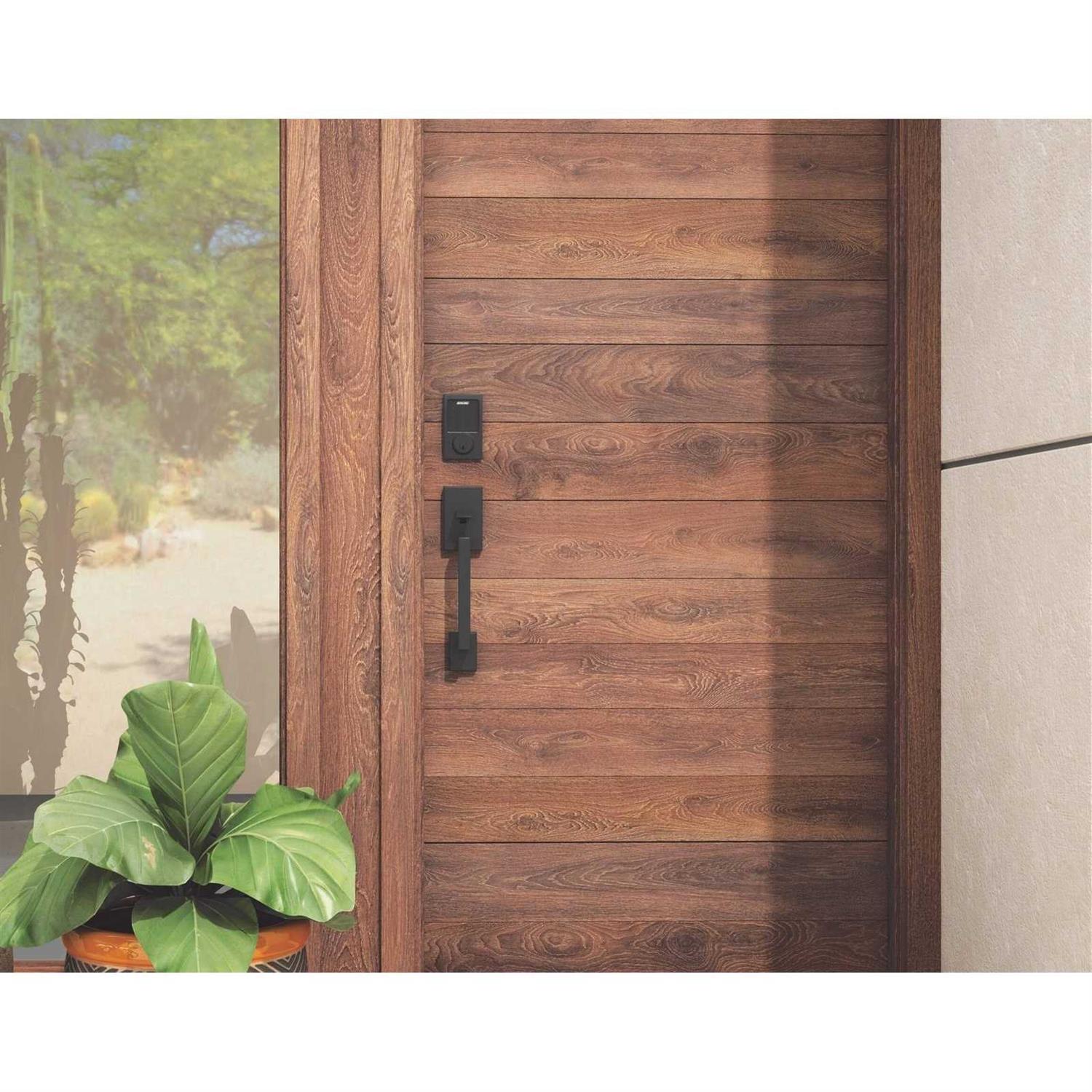 Schlage Century Matte Black Entry Door Handleset Latitude - Image 4