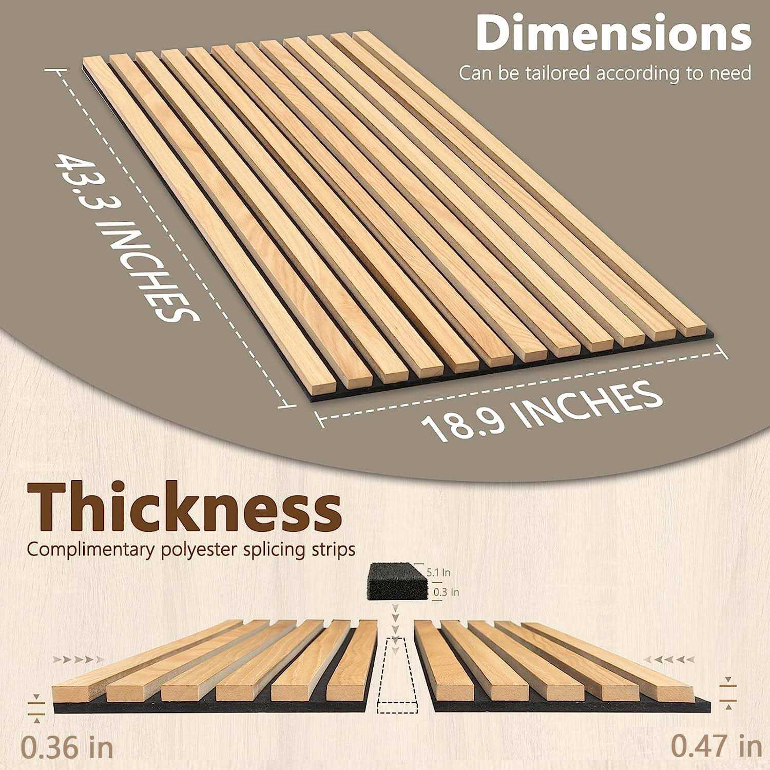 Acoustic Wood Slat Wall Panels Interior Wall Decor - Image 3