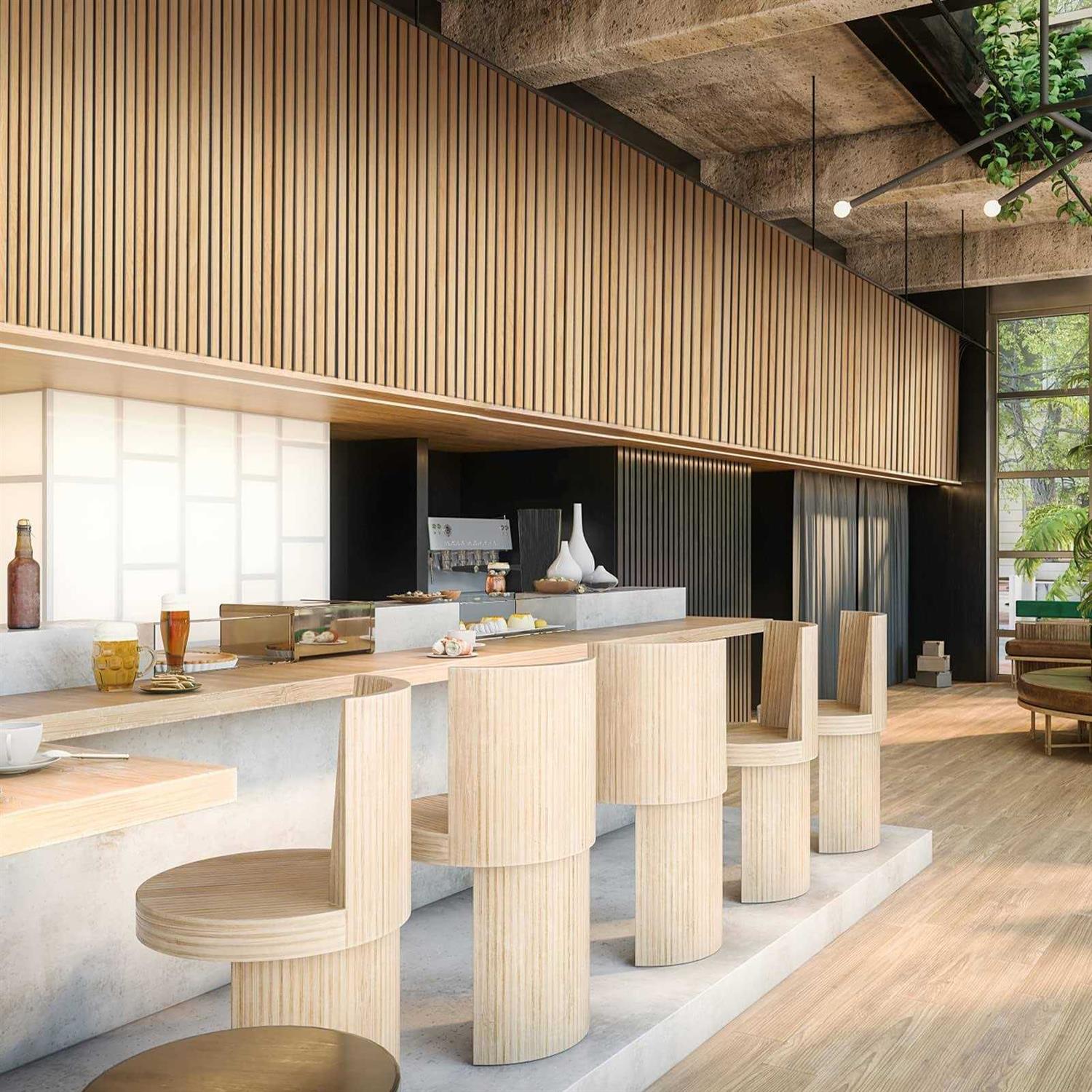 Acoustic Wood Slat Wall Panels Interior Wall Decor - Image 4