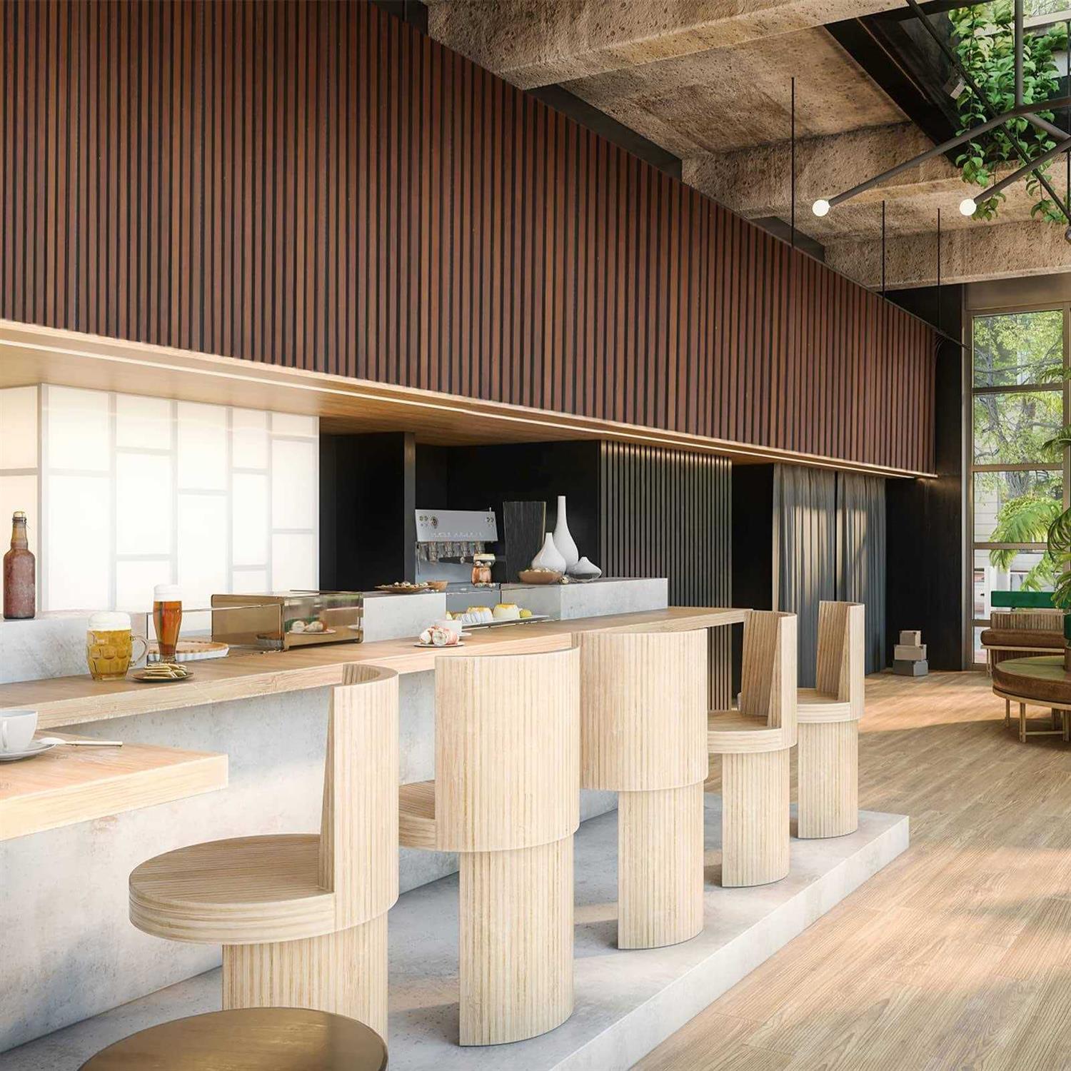 Acoustic Wood Slat Wall Panels Interior Wall Decor - Image 4