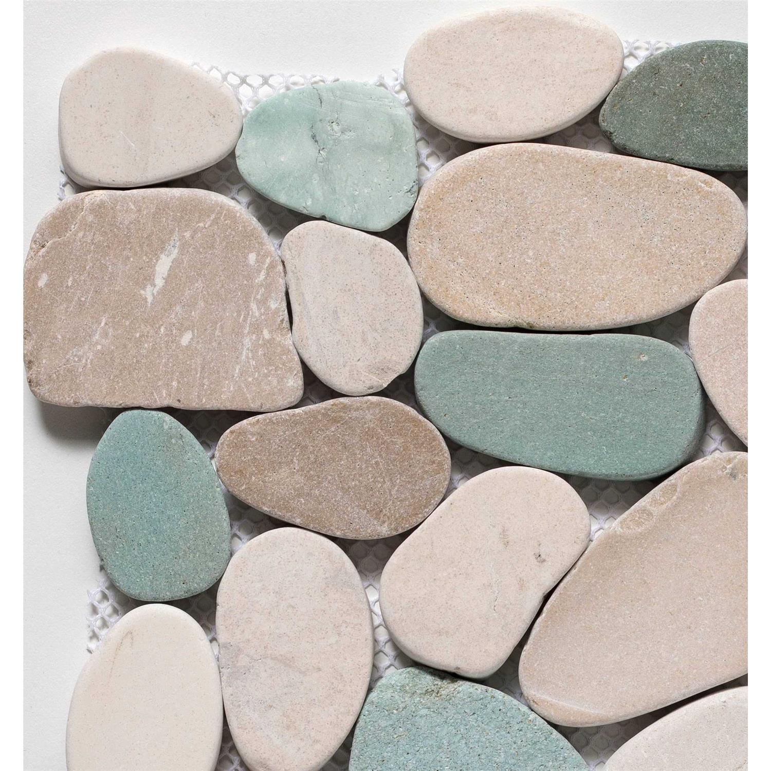 Tile Connection Sliced Pebble Grey 11-1/4 in. x 11-1/4 in. x Mesh-Mounted Mosaic Tile - Image 4