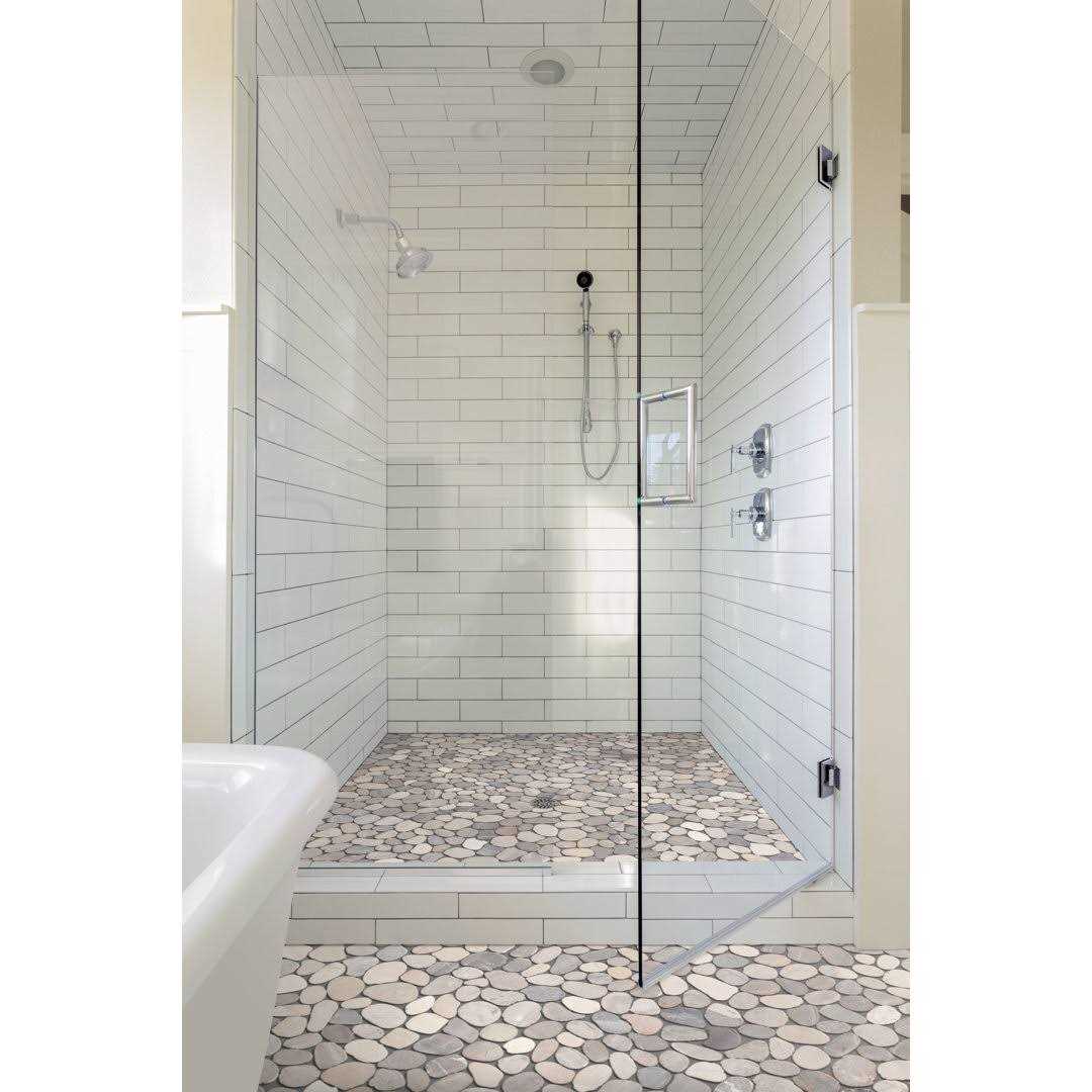Tile Connection Sliced Pebble Grey 11-1/4 in. x 11-1/4 in. x Mesh-Mounted Mosaic Tile - Image 5