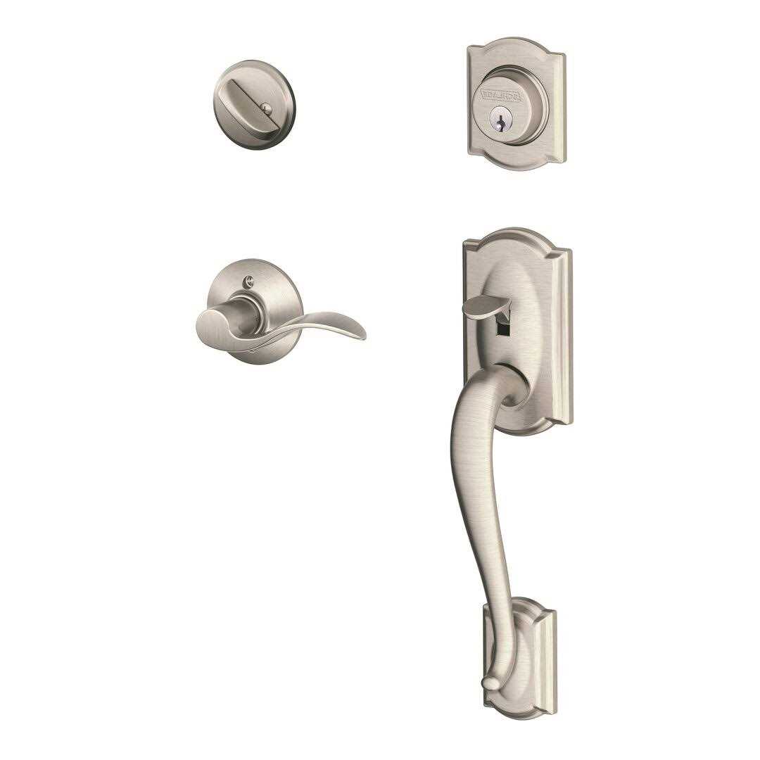 Schlage Camelot Single Cylinder Handleset and Right Hand Accent Lever - Image 4