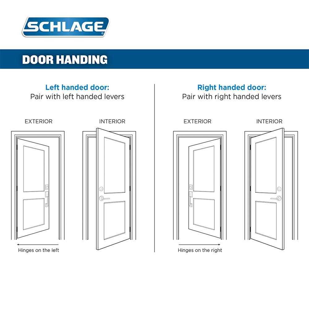 Schlage Camelot Single Cylinder Handleset and Right Hand Accent Lever - Image 5