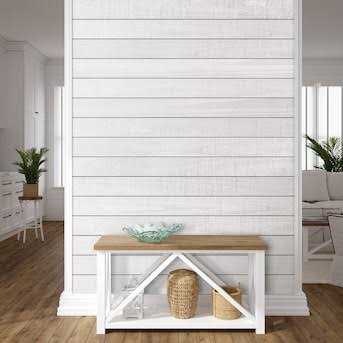 Unbranded 5.5-in x 8-ft Prefinished White Pine Shiplap Wall Plank 58X6X8-RSW - Image 3