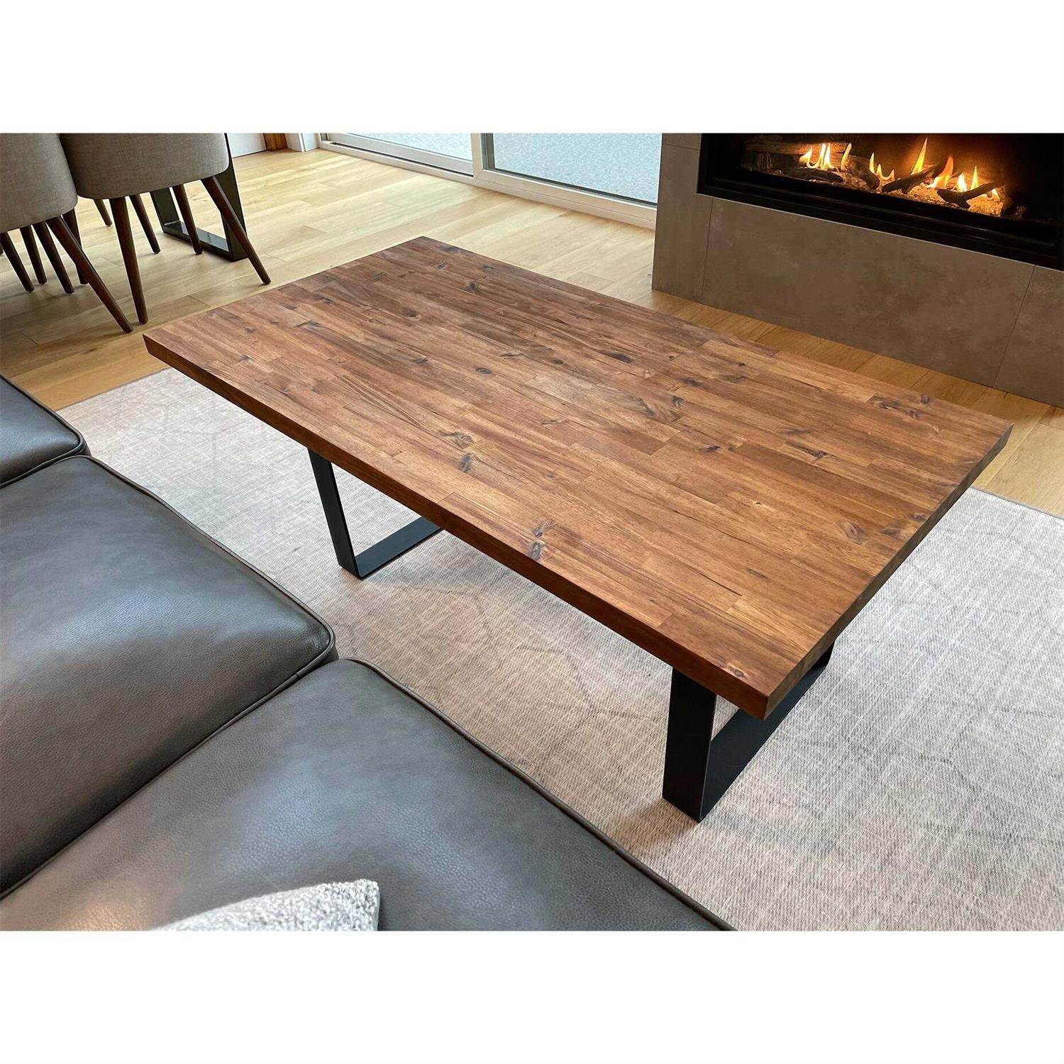 Sparrow Peak Acacia Spice Stained 72-in x 25-in x 1.5-in Spice Stained Straight Butcher Block Acacia Countertop 1525FJACSPC-72 - Image 2