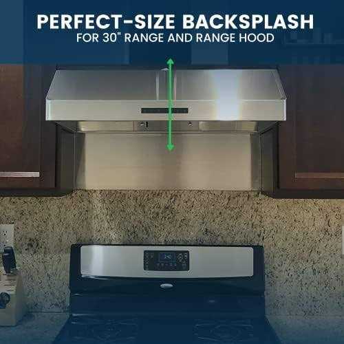 24 x 30 Reversible Metal Backsplash Matching screws Compatible with Broan-NuTone Sp3004 - Image 3