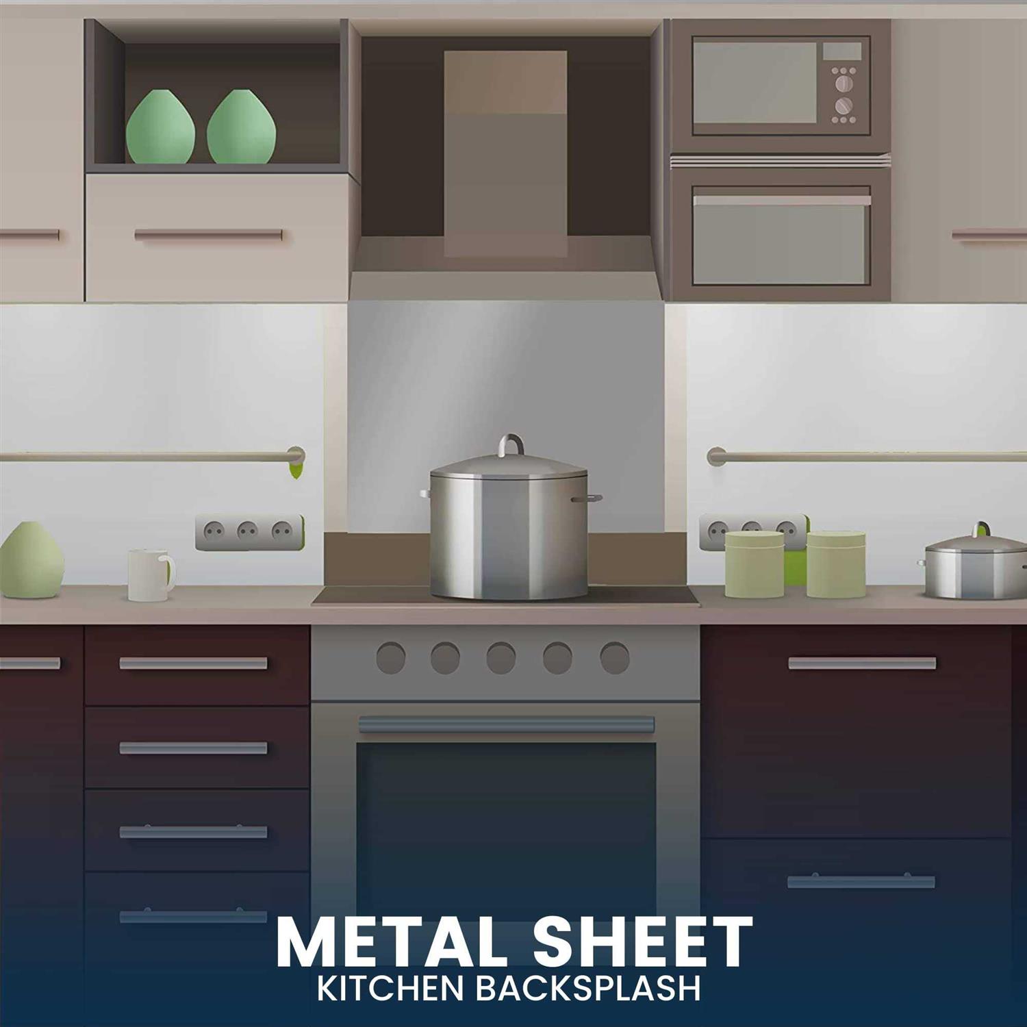 24 x 30 Reversible Metal Backsplash Matching screws Compatible with Broan-NuTone Sp3004 - Image 5