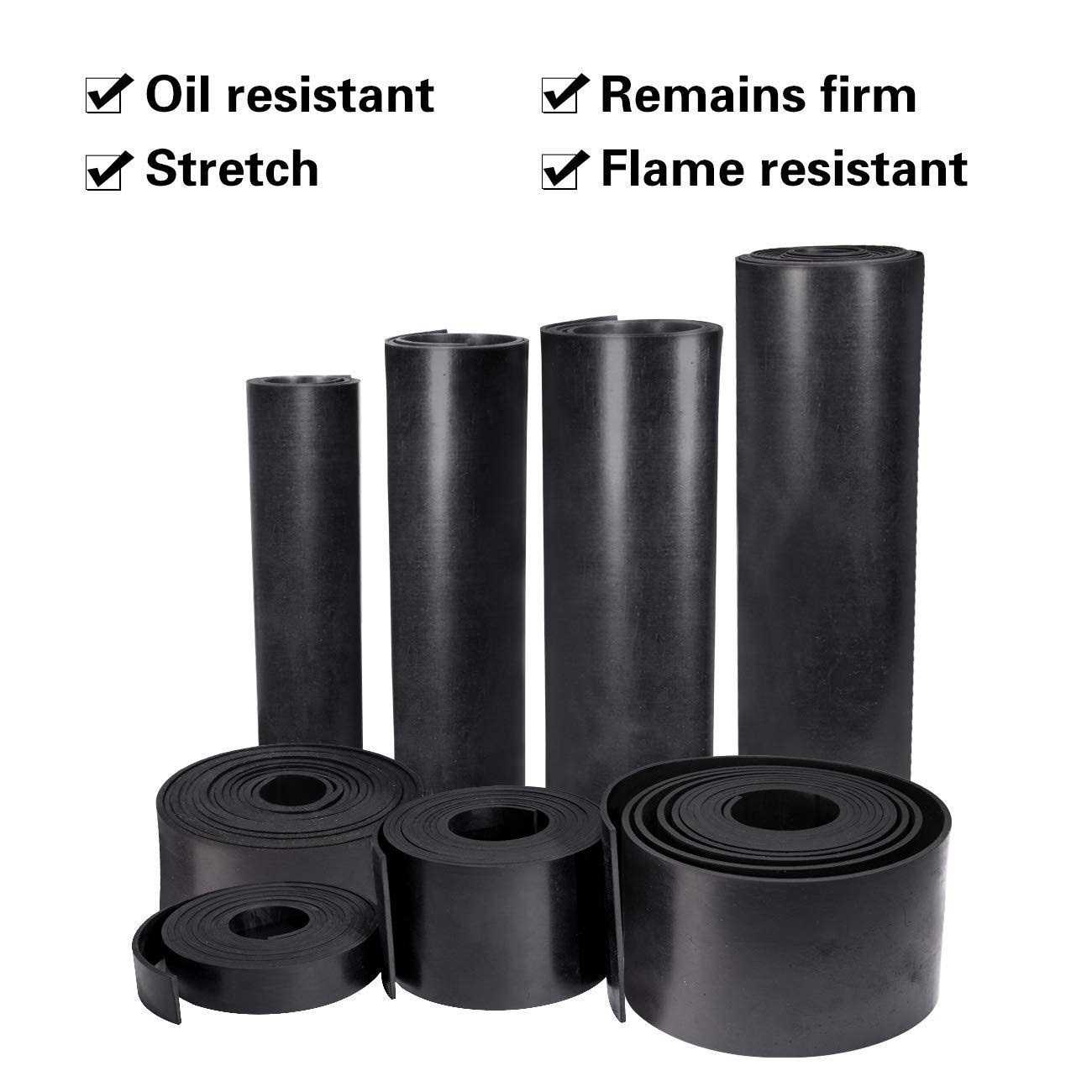 Torrami Neoprene Rubber Sheet Roll 18 Inch Thick x Wide x 24 Inch Long for Diy Gaskets - Image 3