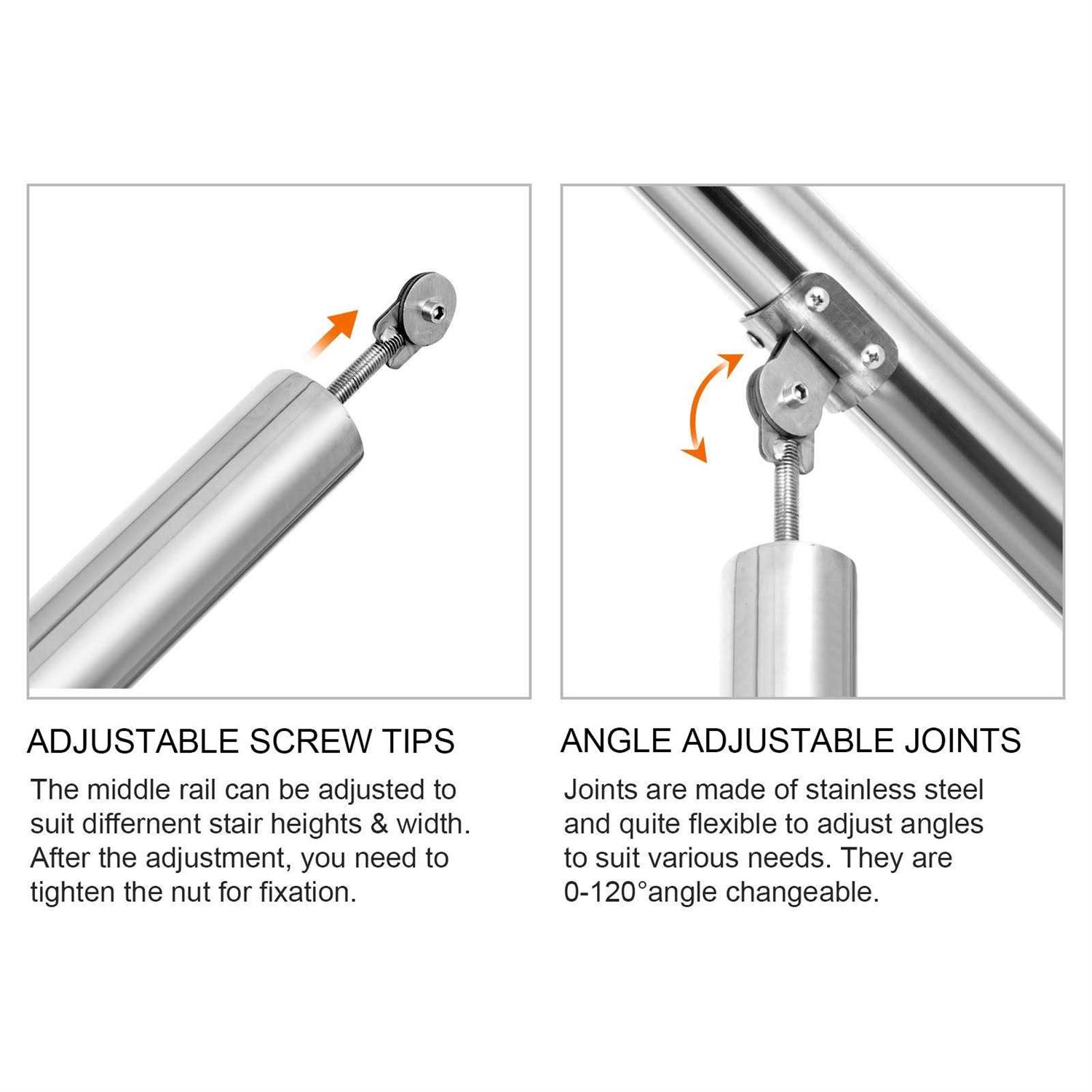 VEVOR Adjustable Stair Handrail BXGLTFS3BDLZ00001V0 - Image 3