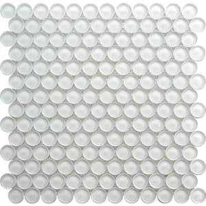ANDOVA Pixie Gray Penny Round Smooth Glass Mosaic Tile - Image 5