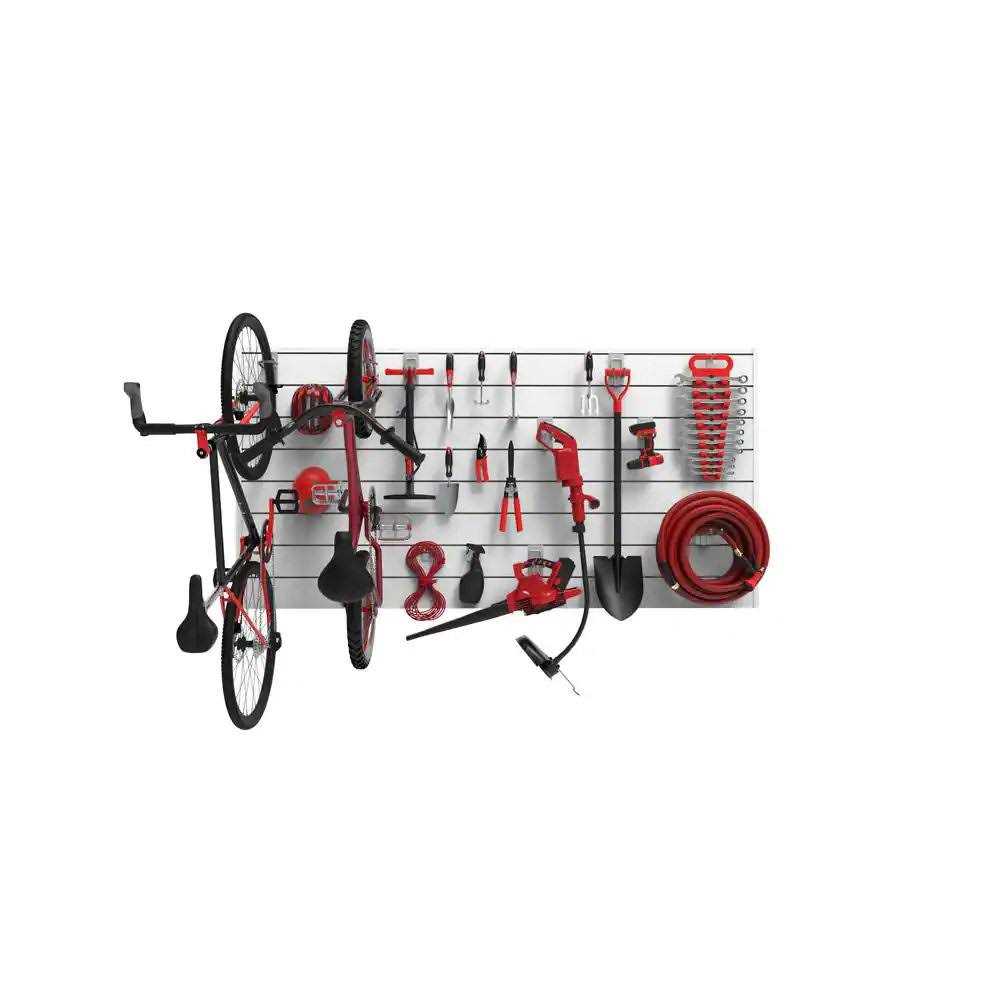 CrownWall Home 6 in. x 4 ft. Heavy Duty PVC Slatwall Organizer Panel Set - Image 5