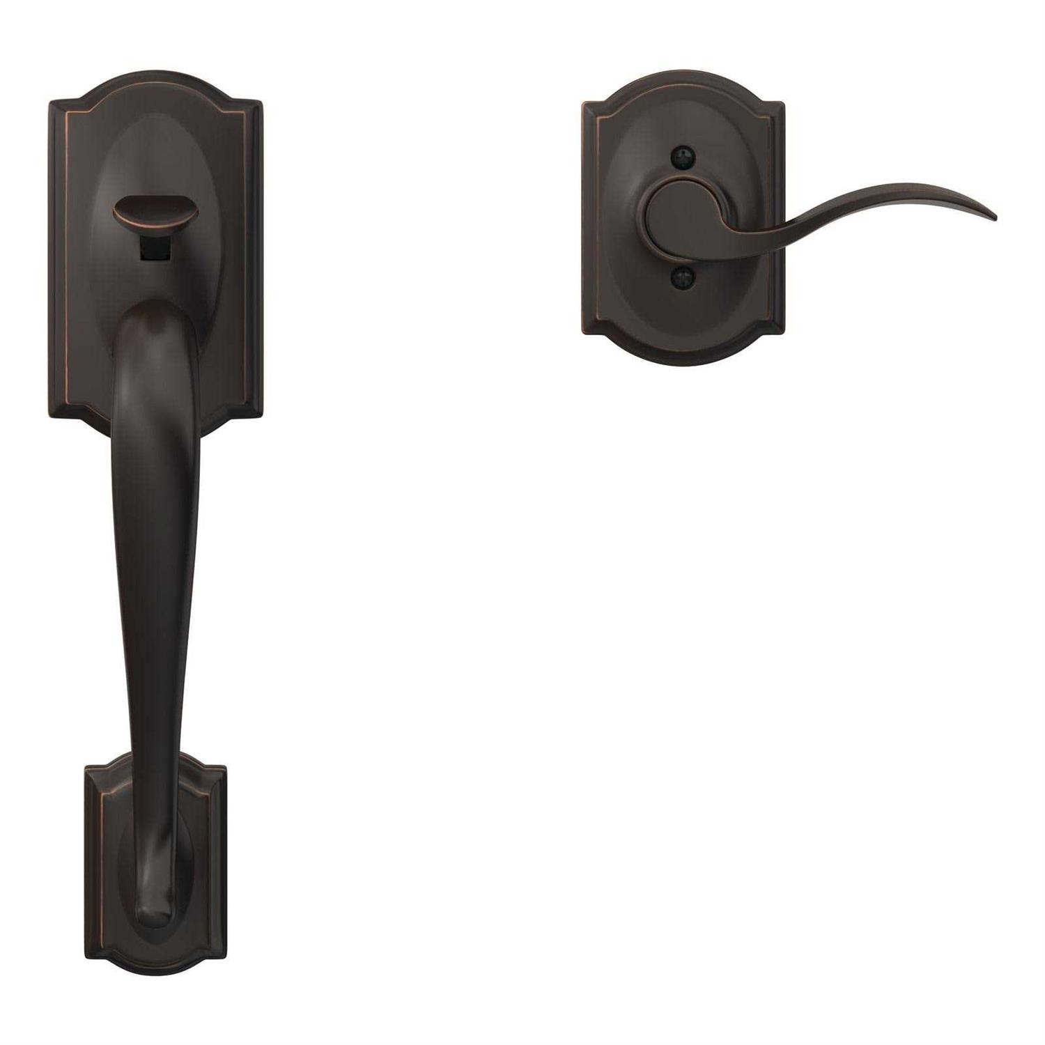 Schlage Fe285vcam716acc Camelot Handleset Aged Bronze - Image 4