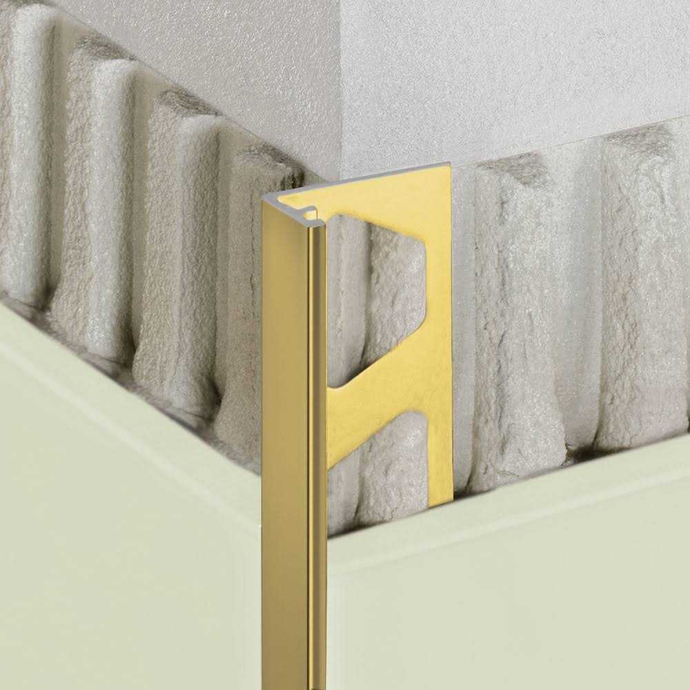 Schluter Jolly Edge Trim 3/8in. Aluminum Satin Brass - Image 4
