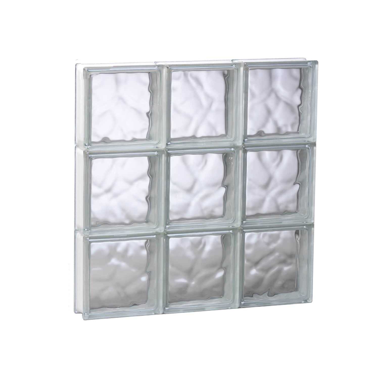 REDI2SET Pattern Frameless Replacement Glass Block Window