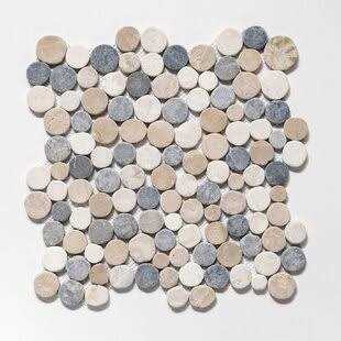 Tile Connection Stone Penny Rounds 11-1/2 in. x 11-1/2 in. Honed Marble Mesh-Mounted Mosaic Tile - Image 4