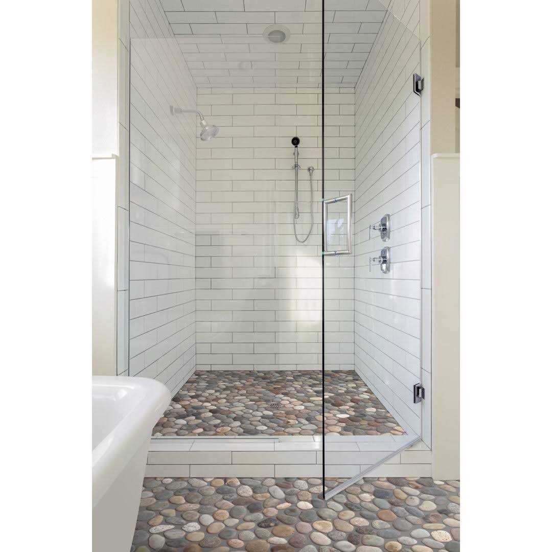 Tile Connection Classic Pebble Tile 11-1/4 in. x 11-1/4 in. x Mesh-Mounted Mosaic Tile - Image 4