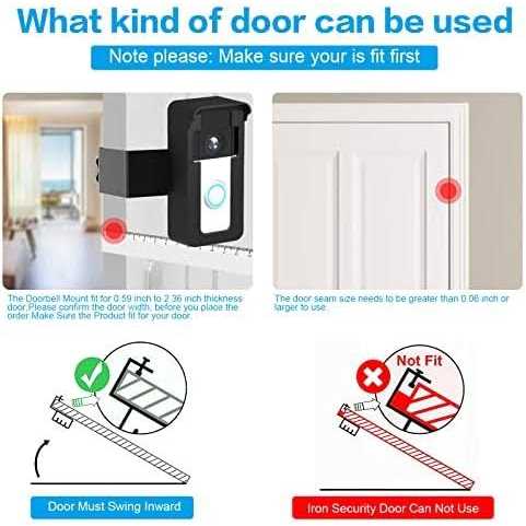 Anti-Theft Doorbell Mount for Apartment No Drill Door Bell Holder Compatible for Ring Doorbell - Image 4