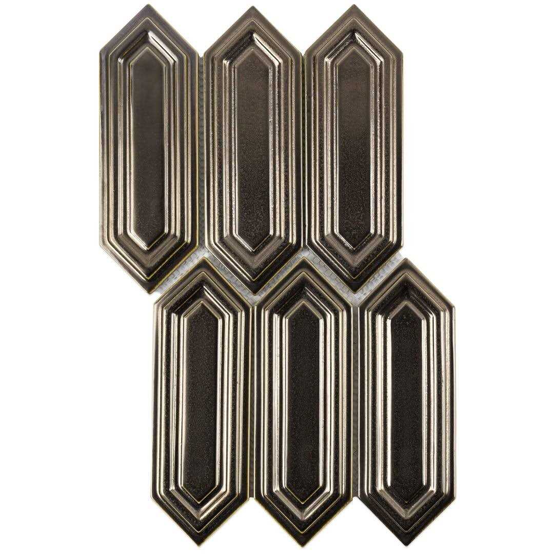 Delphi Hexagon 3 x 9 Straight Edge Ceramic Mosaic Sheet Tile Ivy Hill Tile - Image 3