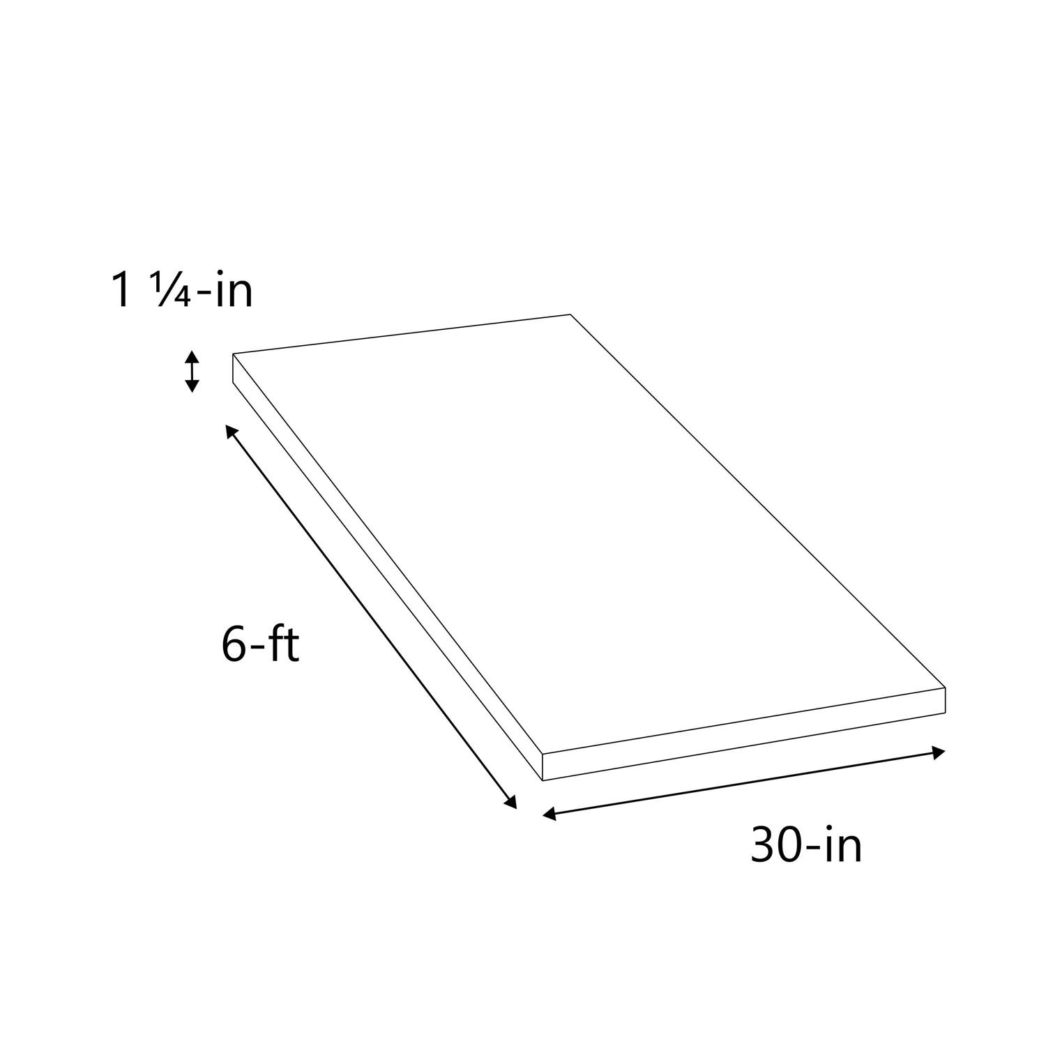 Sparrow Peak Rubberwood 72-in x 30-in x 1.25-in Unfinished Natural Straight Butcher Block Rubberwood Countertop 12530FJRW-72 - Image 3