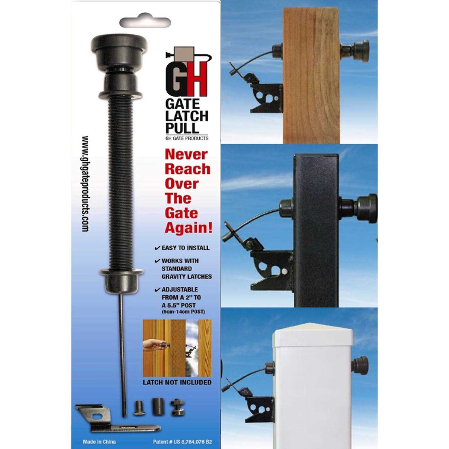 GH GATE PRODUCTS Black Plastic Gate Latch Pull GHGLP01 - Image 4